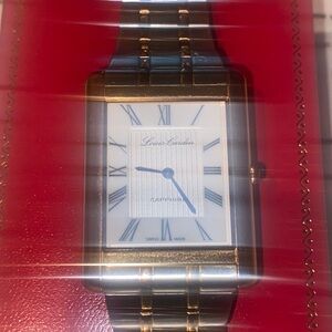 Louis Cardin Two-Tone Rectangle Watch